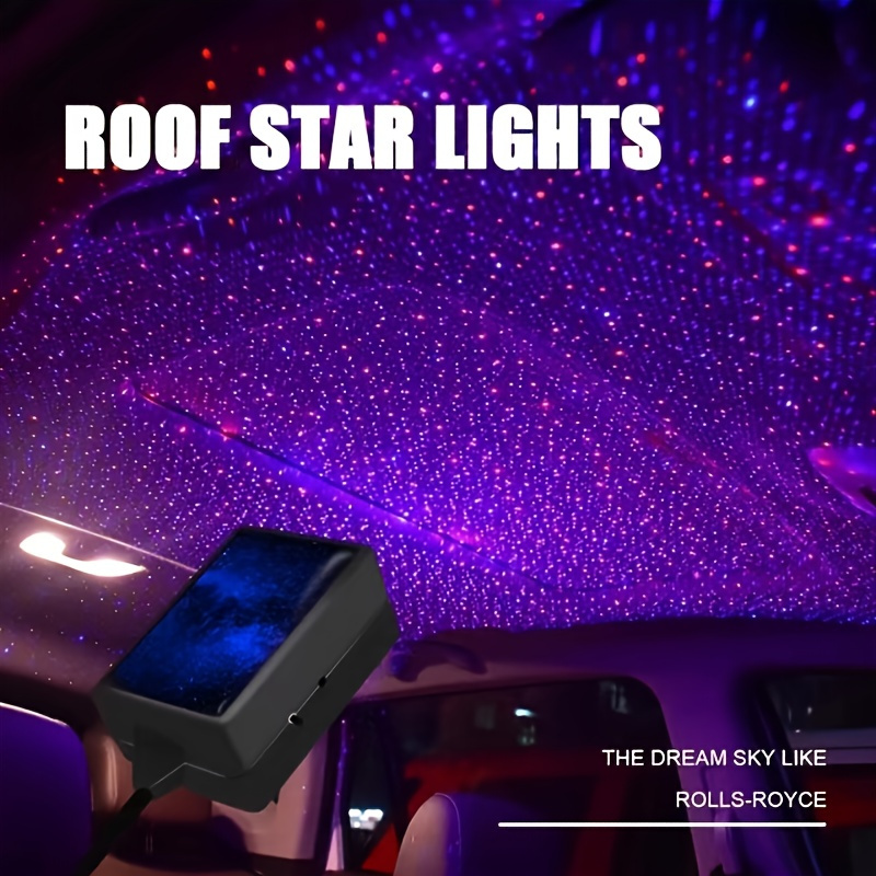 2pcs Usb Mini Led Projection Lamp Star Night, Car Projection Light Romantic  Atmosphere Light For Car,bedroom, Living Room And Party
