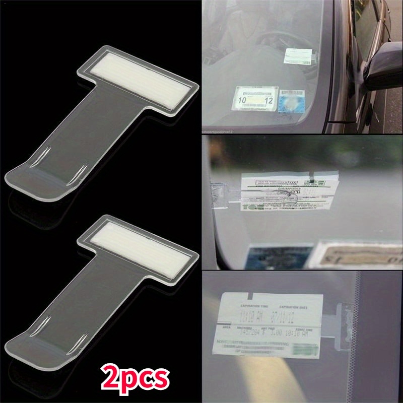 Parkscheinhalter, 4 Stck Transparent Auto Windschutzscheibe Ticket