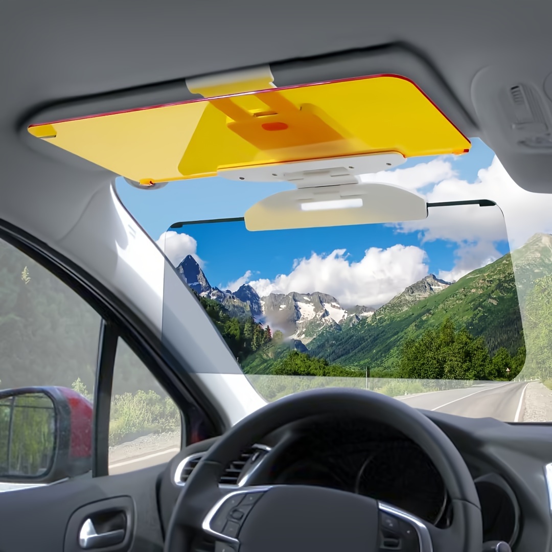Pare-soleil pour pare-brise de voiture - Accessoires de voiture - Vision de  jour et de nuit - Miroir de conduite - Anti-UV - Pare-soleil 2 en 1 