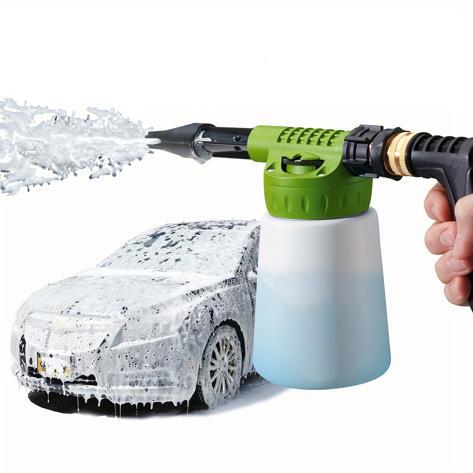 Portable High-Pressure Water Gun Cleaning Car Wash Machine Garden Watering Hose  Nozzle Sprinkler Foam Thread Quick Connector - AliExpress