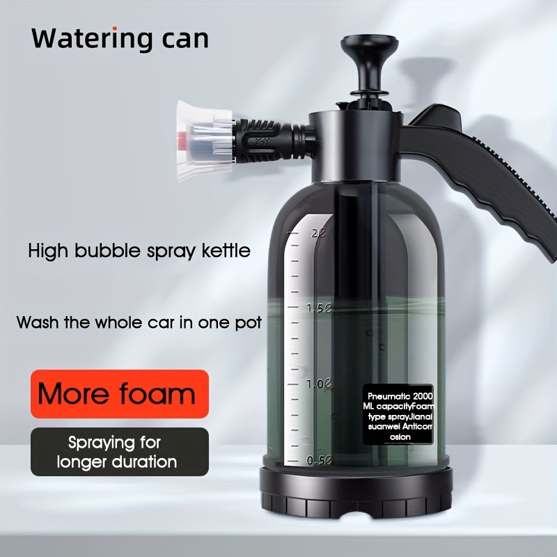  Car Wash Foam Sprayer, 0.52 Gallon Pump Sprayer with Safety  Valve, Ideal for Home Cleaning and Car Detailing, 2.0L Capacity : Automotive