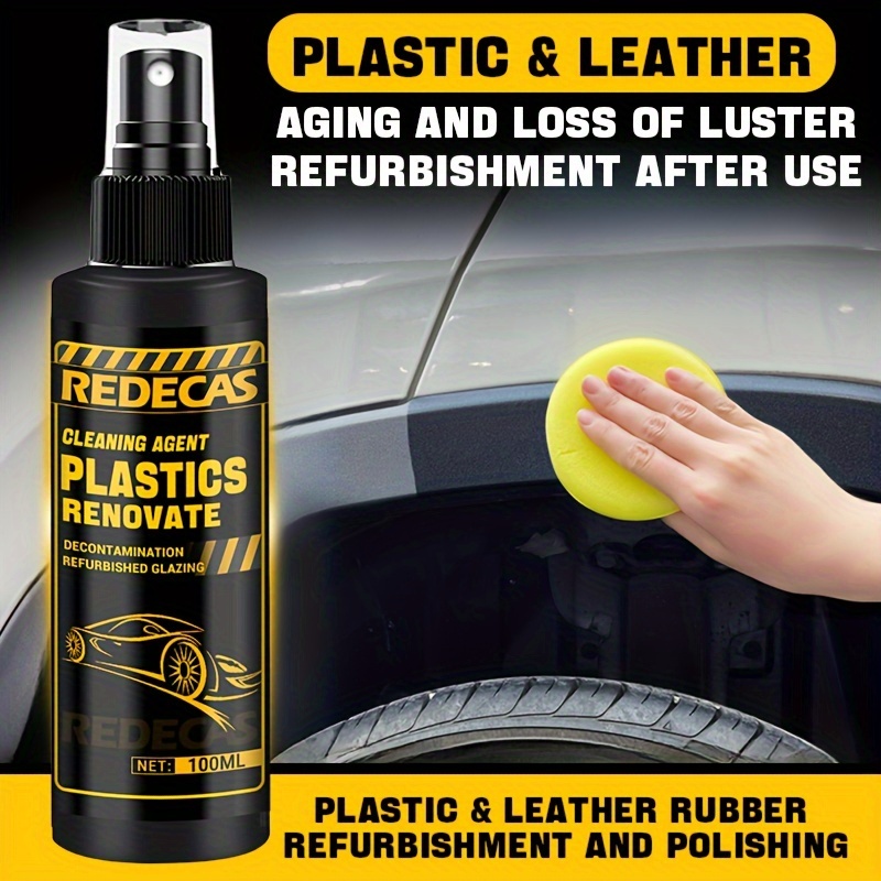 Plastic & Leather Restorer, Plastics Cleaner Restorer, Car Plastic  Renovator Liquid Restorer Spray, Plastic and Leather Restore Refurbishment  Coating Agent for Cars (300ML) 