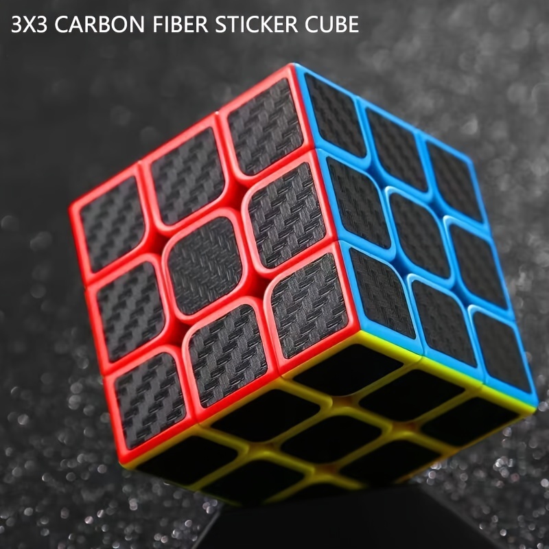 1pc Carbon Fiber Sticker 3x3x3 Magic Cube, Professional Speed Magic Cube,  Educational Gifts, Fingertip Decompression Puzzle Toys