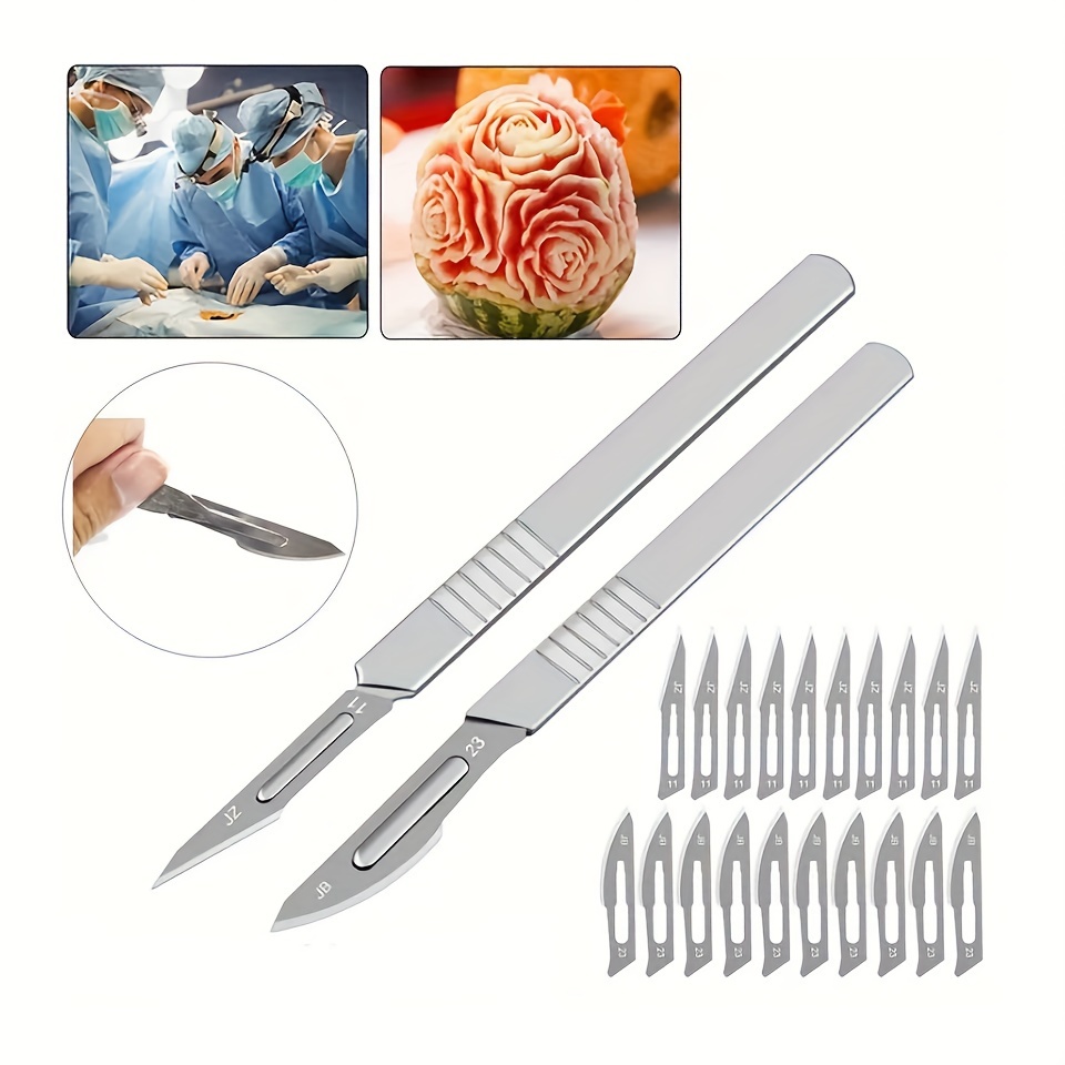 10pcs 10# Curved Edge Cutting Knife Blades with Box for DIY Hobby Carving  Art Craft Work Model Making PCB Repair Tool