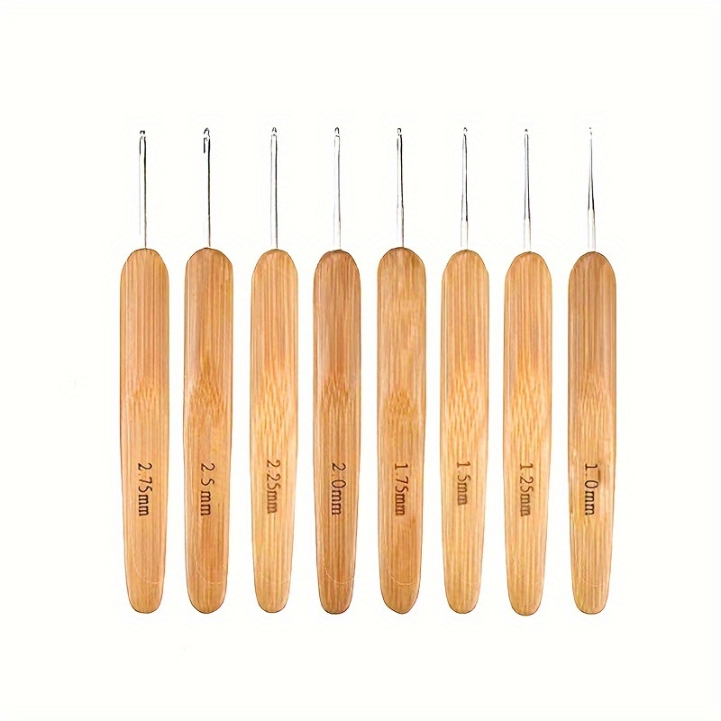  Wooden Crochet Hooks, 30mm Wooden Handle Crochet Hook Bamboo  Knitting Crochet Needles with 10 pcs Knitting Stitch Markers for Handcraft  Crocheting