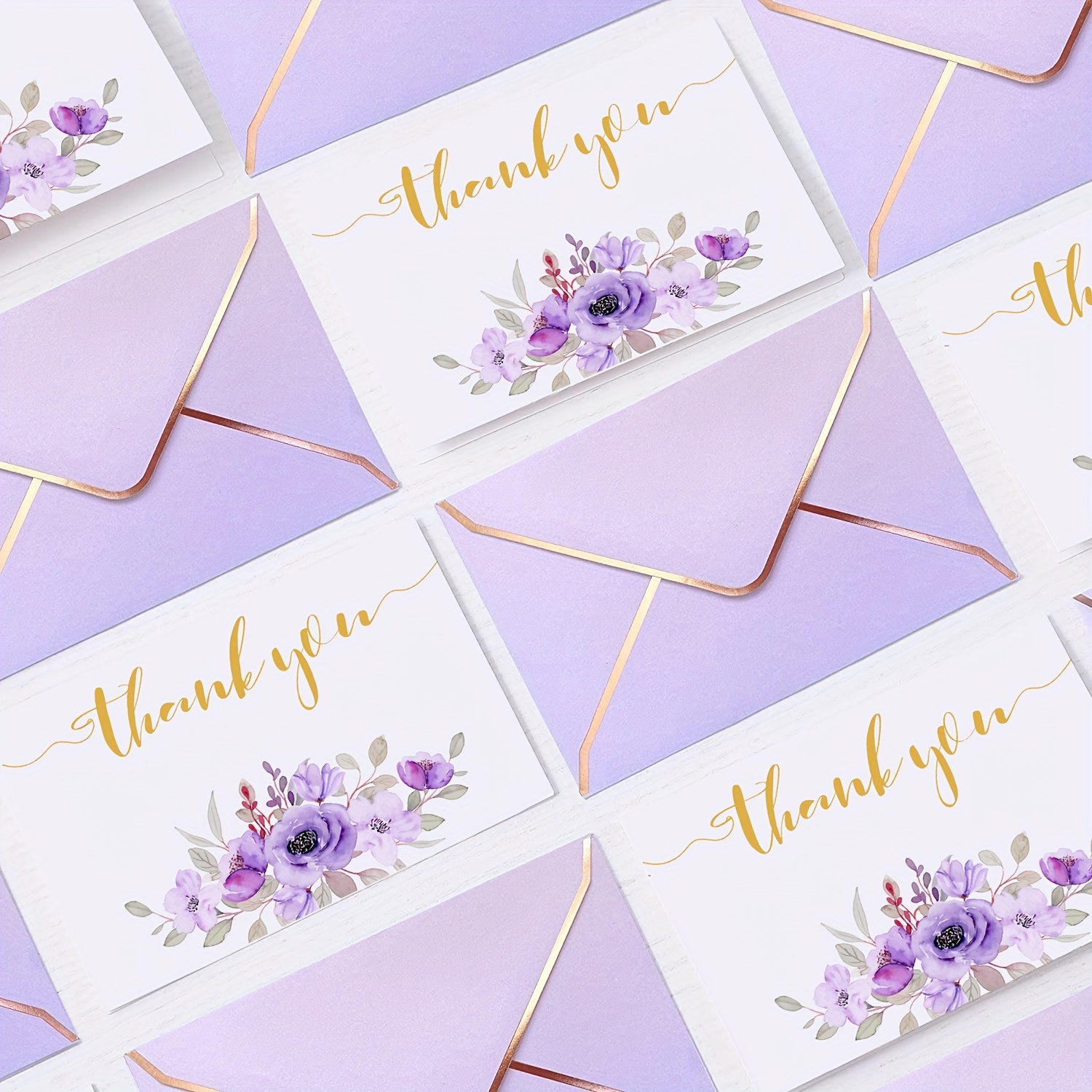 36pcs Thank You Cards with Envelopes,4x6 Thank You Cards Blank,Watercolor - Multicolor