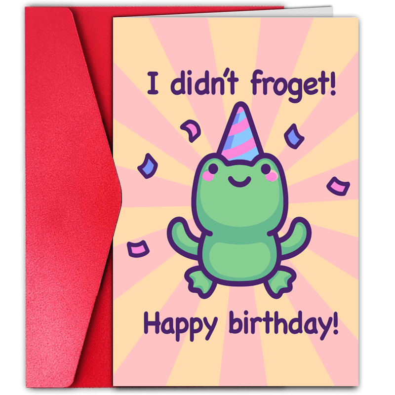 Cute Frog Greeting Card: The Perfect Gift For Family, Friends And