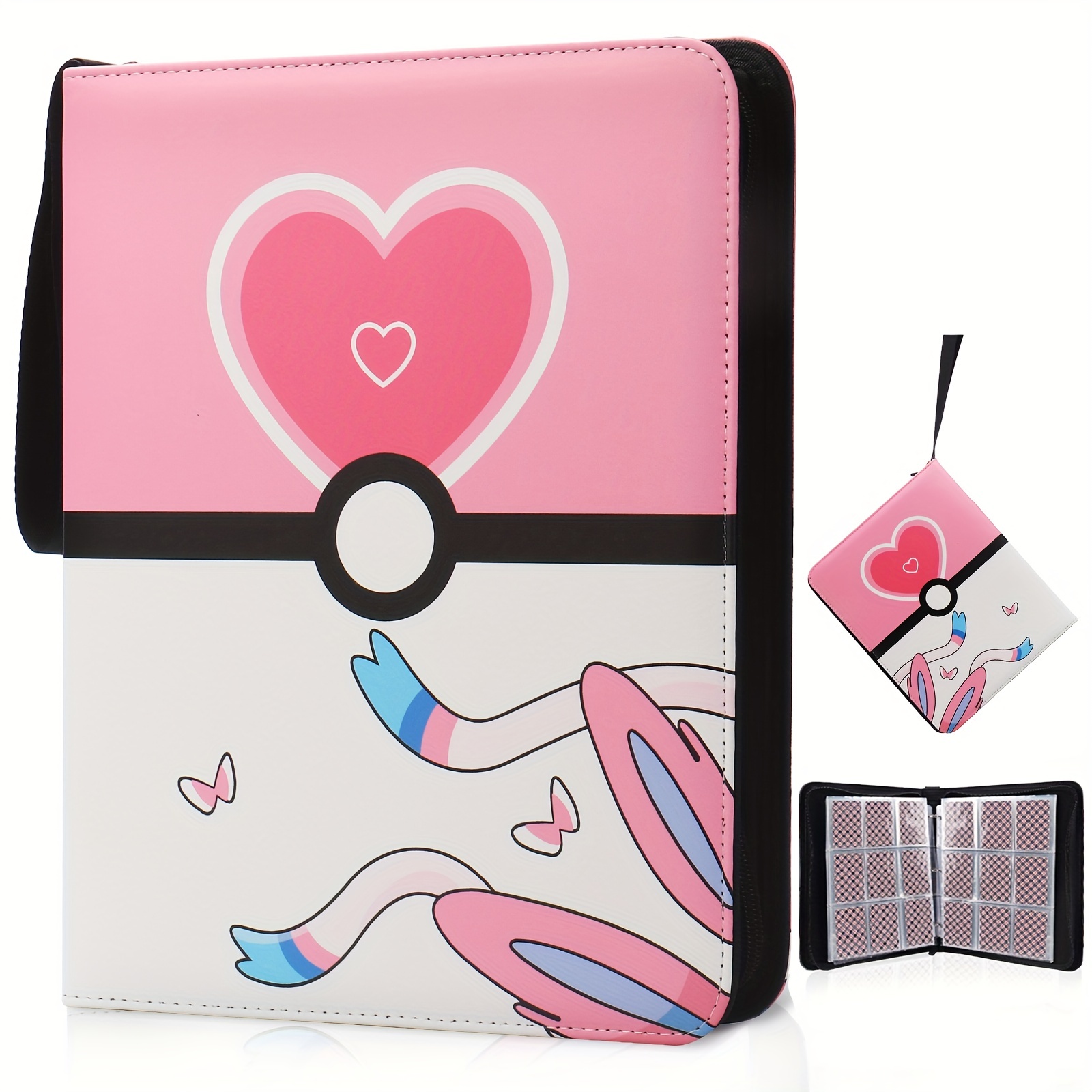 900 Card Binder for Pokemon TCG Card 9 Pocket with 50 Sleeves
