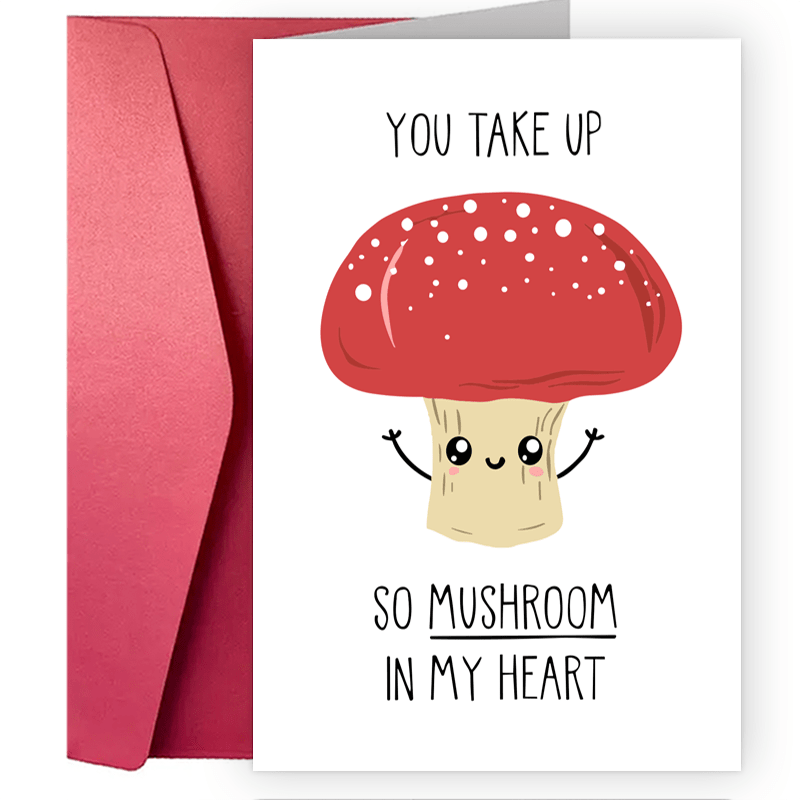 Mushroom Heart Valentines T-Shirt, Valentines Gifts For Her