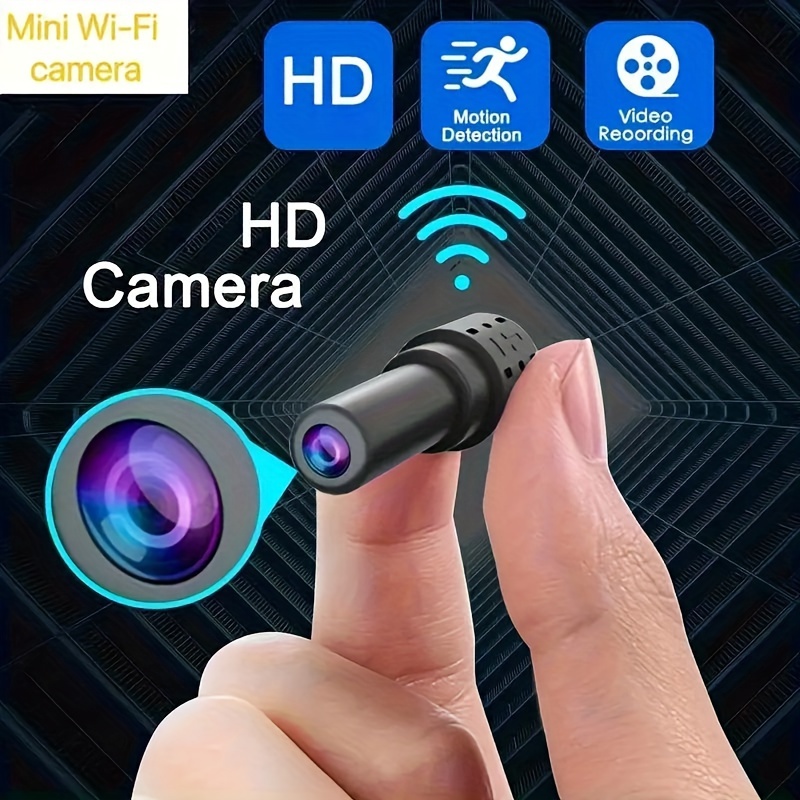 Mini telecamera di sorveglianza portatile 1080P HD Spy Camera, telecamera  di sorveglianza di sicurezza compatta nascosta Mini telecamera da tata con  registrazione audio / video piccola fotocamera da 8 GB (nero)