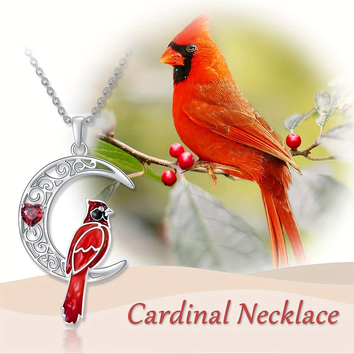 Bradford exchange hot sale cardinal necklace