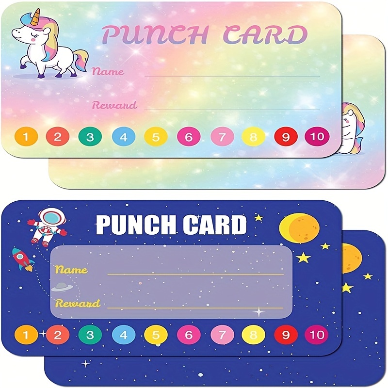 50/100pcs Punch Cards, My Reward Cards For Classroom Student, Home Behavior  Incentive For Children, Loyalty Cards For Business Flower Punch Cards