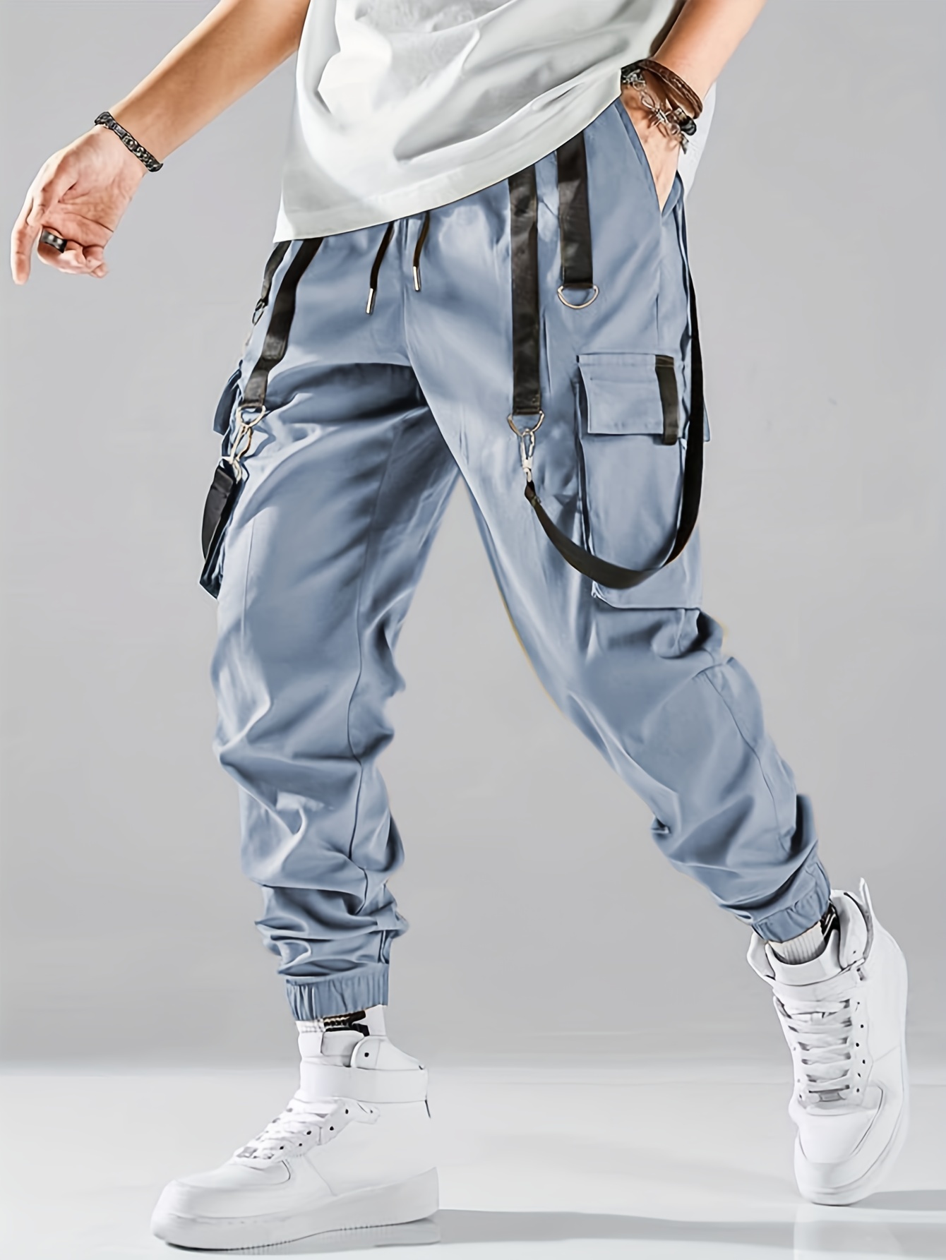 Sudadera con capucha para hombre con estampado de letras, estilo Techwear  casual, hip-hop
