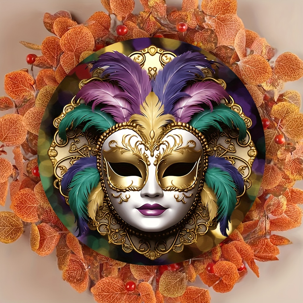 Máscaras de disfraz de Mardi Gras, máscaras de plumas verdes y moradas para  disfraces, cosplay, carnaval, fiesta de máscaras, suministros de