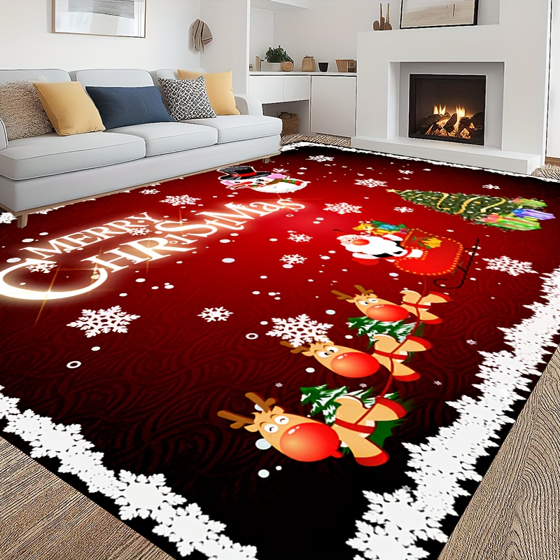  Happy New Year Rug 3x4 Area Rug Christmas Rugs for