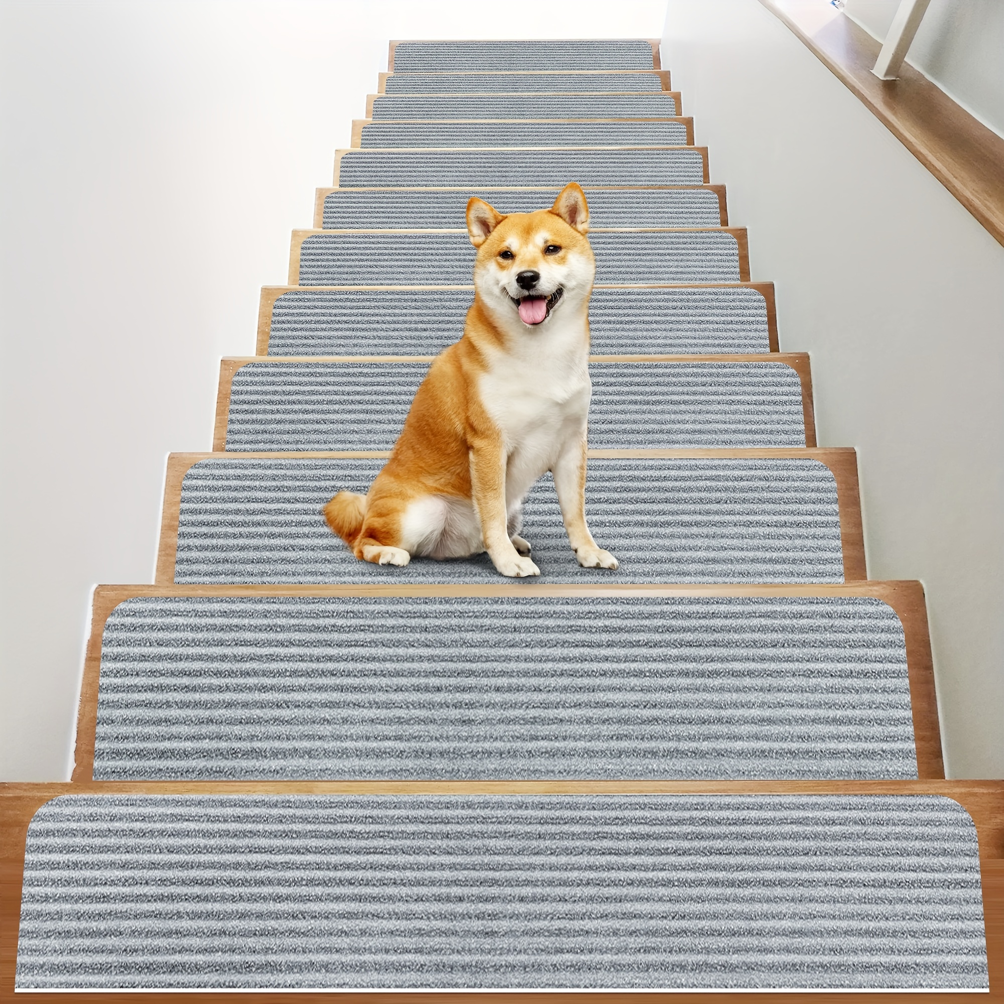 Add Safety And Beauty To Your Stairs With Non-slip Carpet Stair Treads - 8  X 30 Anti-slip Grip For Elders, And Dogs! - Temu