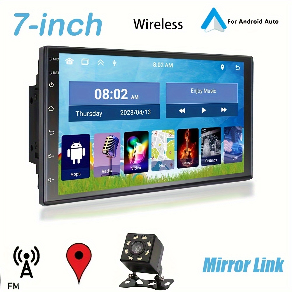 Cheap Hikity Android 8.1 Car Radio Retractable GPS Wifi Autoradio 1 Din 7''  Touch Screen Car Multimedia MP5 Player Support Camera