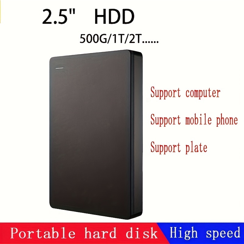 500g / 1t / 2t Mobile 2.5inch Usb 3.0 Hdd Disque dur externe haute vitesse  pour PC