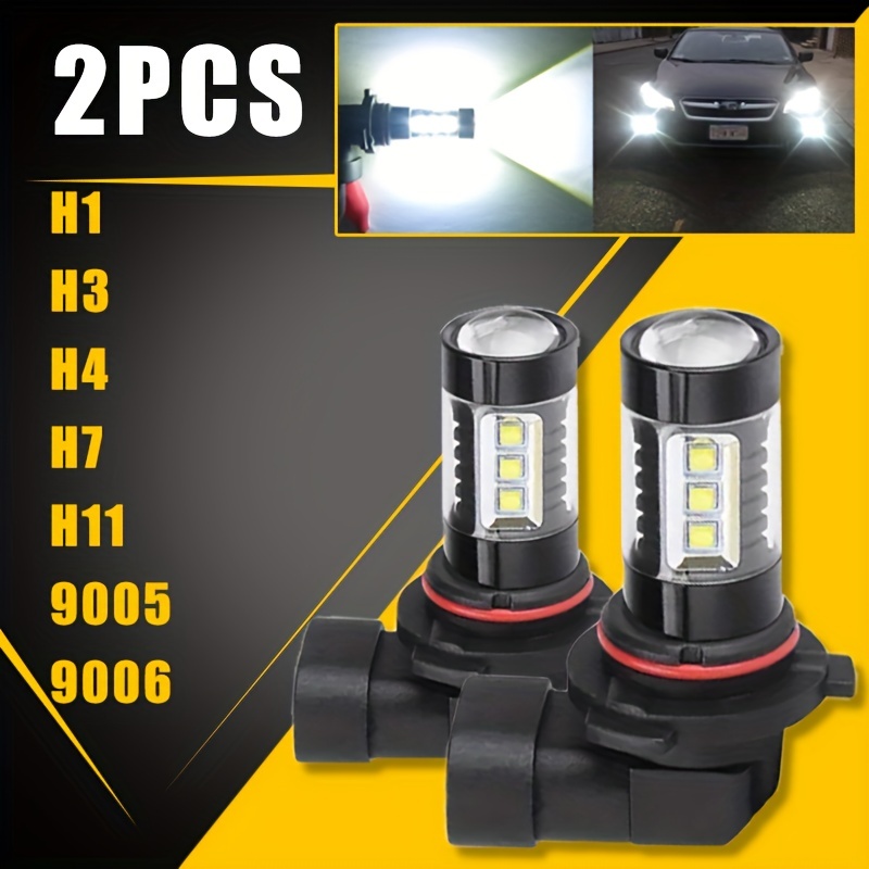 Automobile LED Headlamp H4 H3 H7 H11 9005 9006 High&Low Beam 100W 360  Degree 4-Sided Light 1200lm COB Chip Ultra Bright Spotlight - China Auto  Lights, LED Car Light