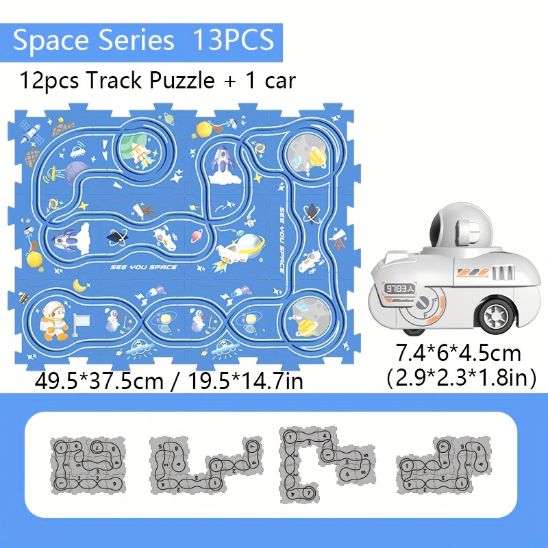 New Rail Car Puzzle Game Set Cute Car And Floor Puzzle - Temu