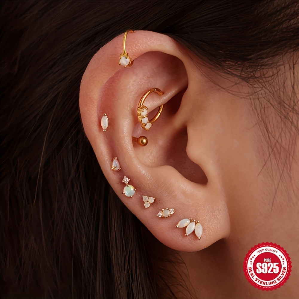 18-Pair Tiny Stud Earrings Hypoallergenic Flat Back Earrings Star Moon  Triangle Ball Screwback Earrings Piercing Jewelry - AliExpress