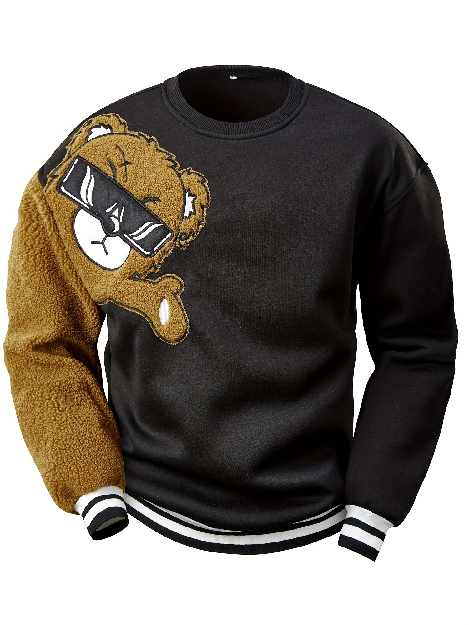 Animal Printing Cartoon Plaid Collar Shirt One-Piece Sweaters