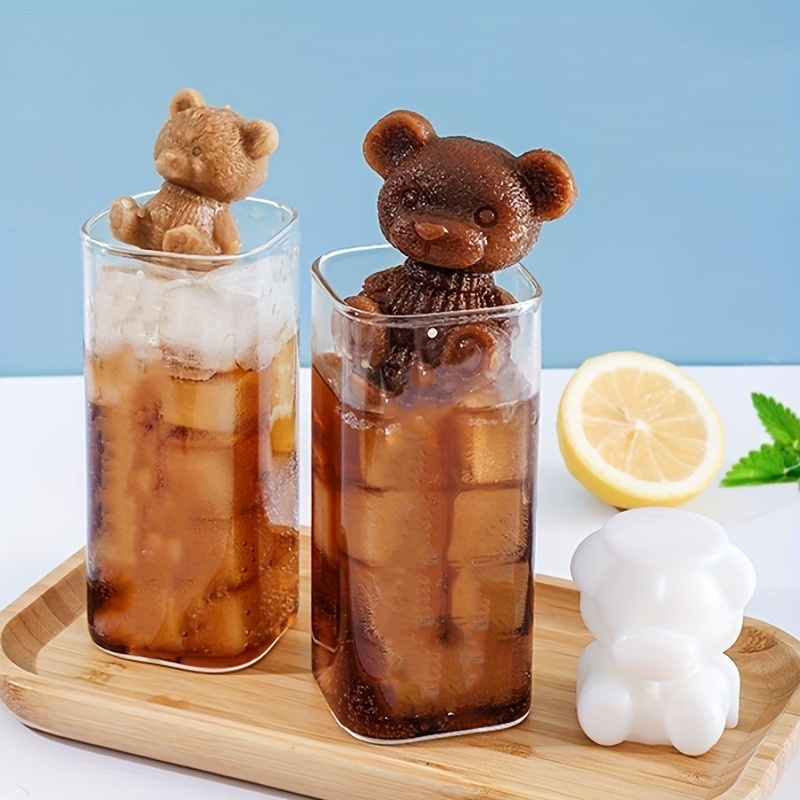 1pc 3d Diy Ice Cube Trays Little Bear Molds Drink Cake Decoration For  Christmas Party Family To Make Lovely Ice Coffee Cocktail