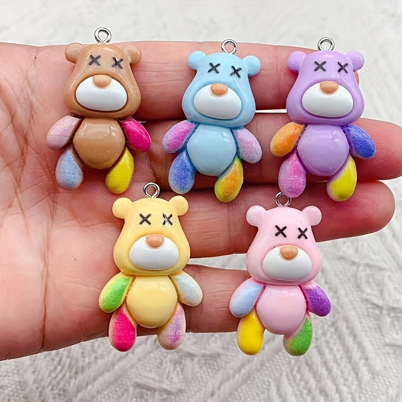 Wholesale SUNNYCLUE 1 Box 36Pcs 12 Styles Bear Resin Charms Resin