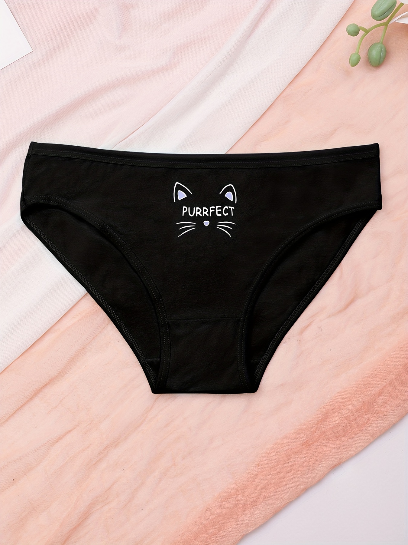 Women Yes Daddy Letter Print Naughty Hipster Panty Briefs Panties Sexy  Underwear