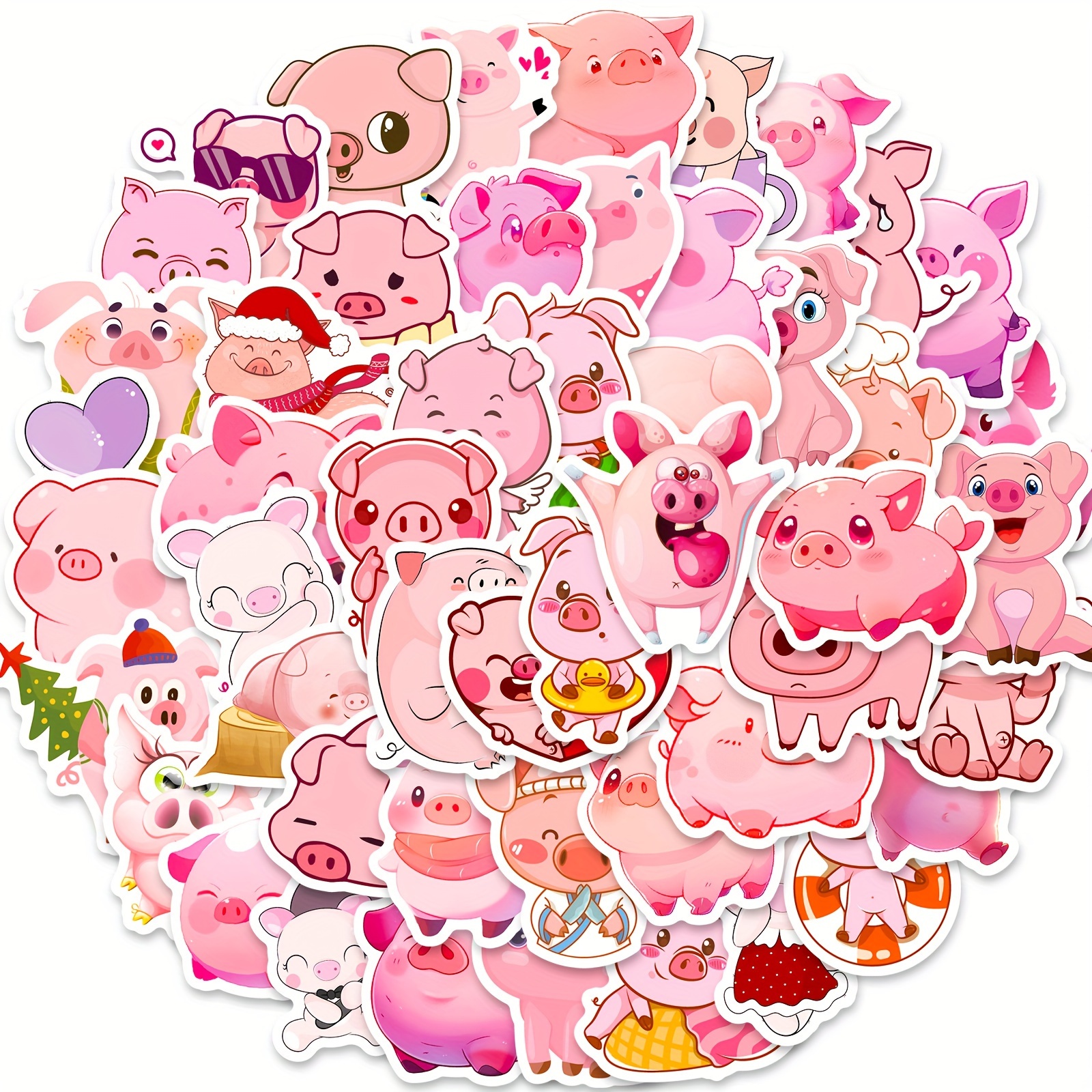 52 Unids/set Peppa Pig Pegatinas Lindos Cerdos Dibujos Animados