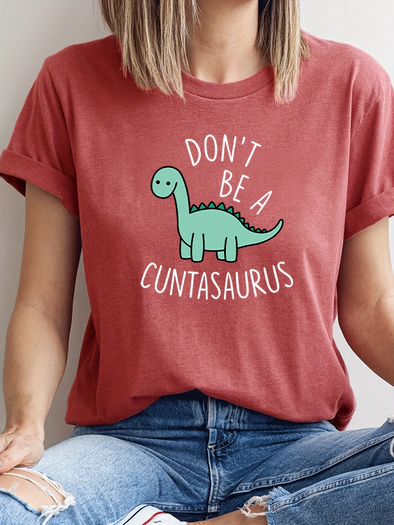 Playera de dinosaurios para mujer hot sale