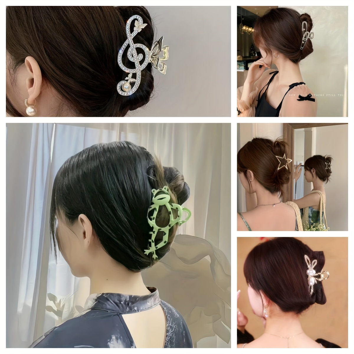 Limitation Silk Hair Clip, Hair Pins, Cute Hair Claw Hair Accessories,Temu