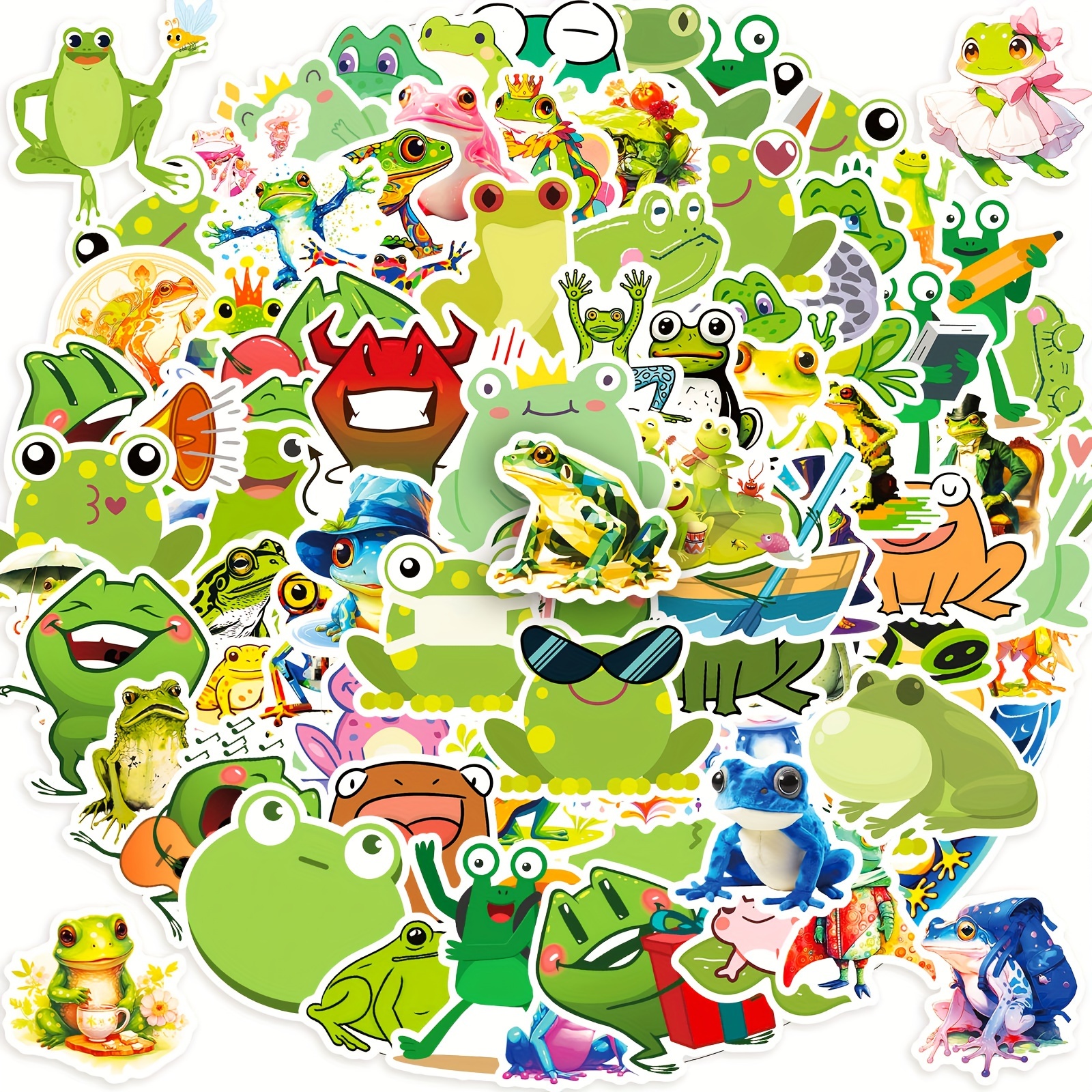 Frog Mini Stickers Cute Aesthetic Vinyl Waterproof Sticker - Temu