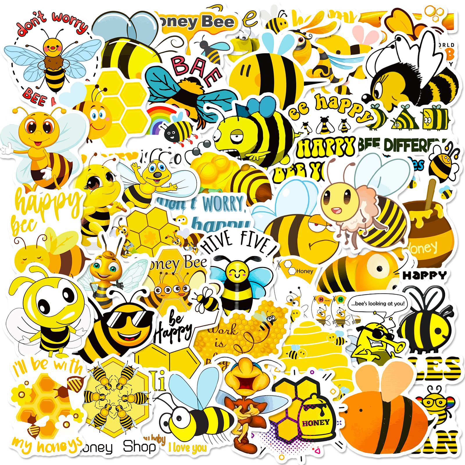 Cute Wholesome Bumble Bee with Beeutiful text | Bee gifts | Bee lover |  Gifts for children | Sticker