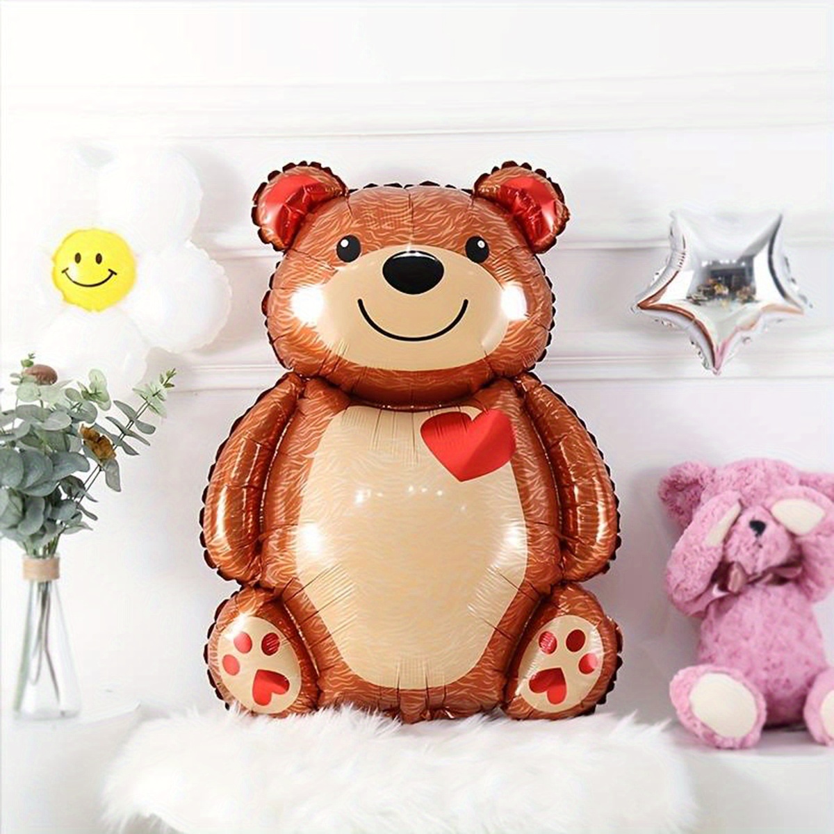 18Pcs Care cute Bear Balloon Party Decorations 3 Styles Colorful Care cute  bear Themed Latex Balloons Bunch for Boys Girls Birthday Bear Inc Party