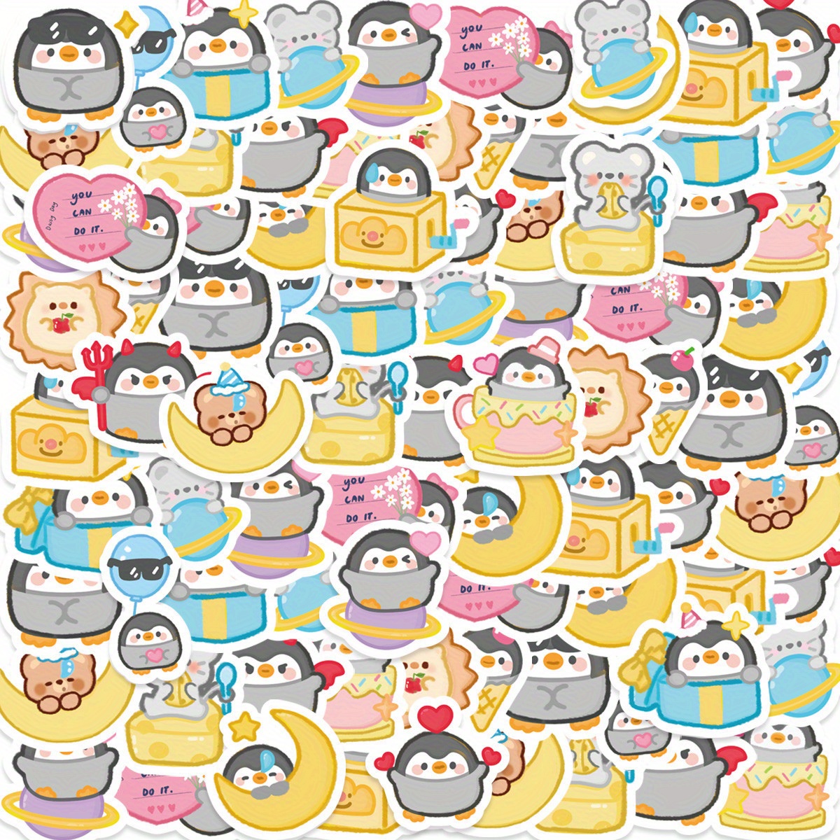 1 Sheet Cute Penguin Pegasus Pattern Stickers, 3D Puffy Sticker, Bulk  Scrapbooking, Birthday Gift, Party Supplies, Reward