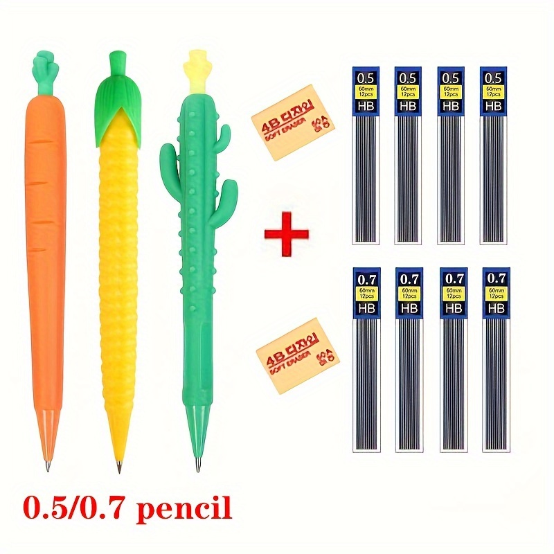 6 New Brown Bear Cream Rabbit Press Pen Bullet Black Carbon Pen Press  Neutral Pen 19.69inch Economic Pack Jumping Pen