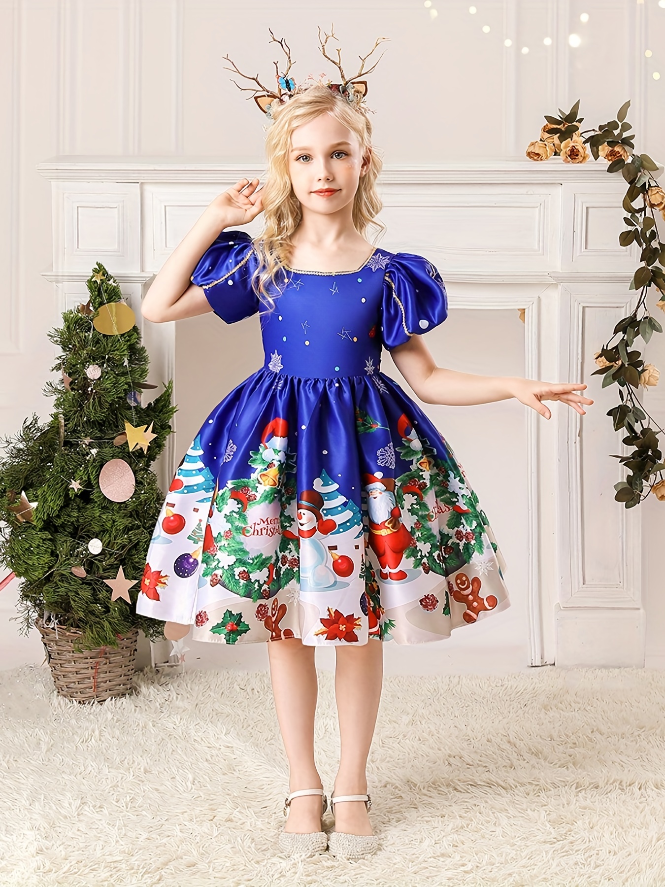 Trajes de niñas discount navideños