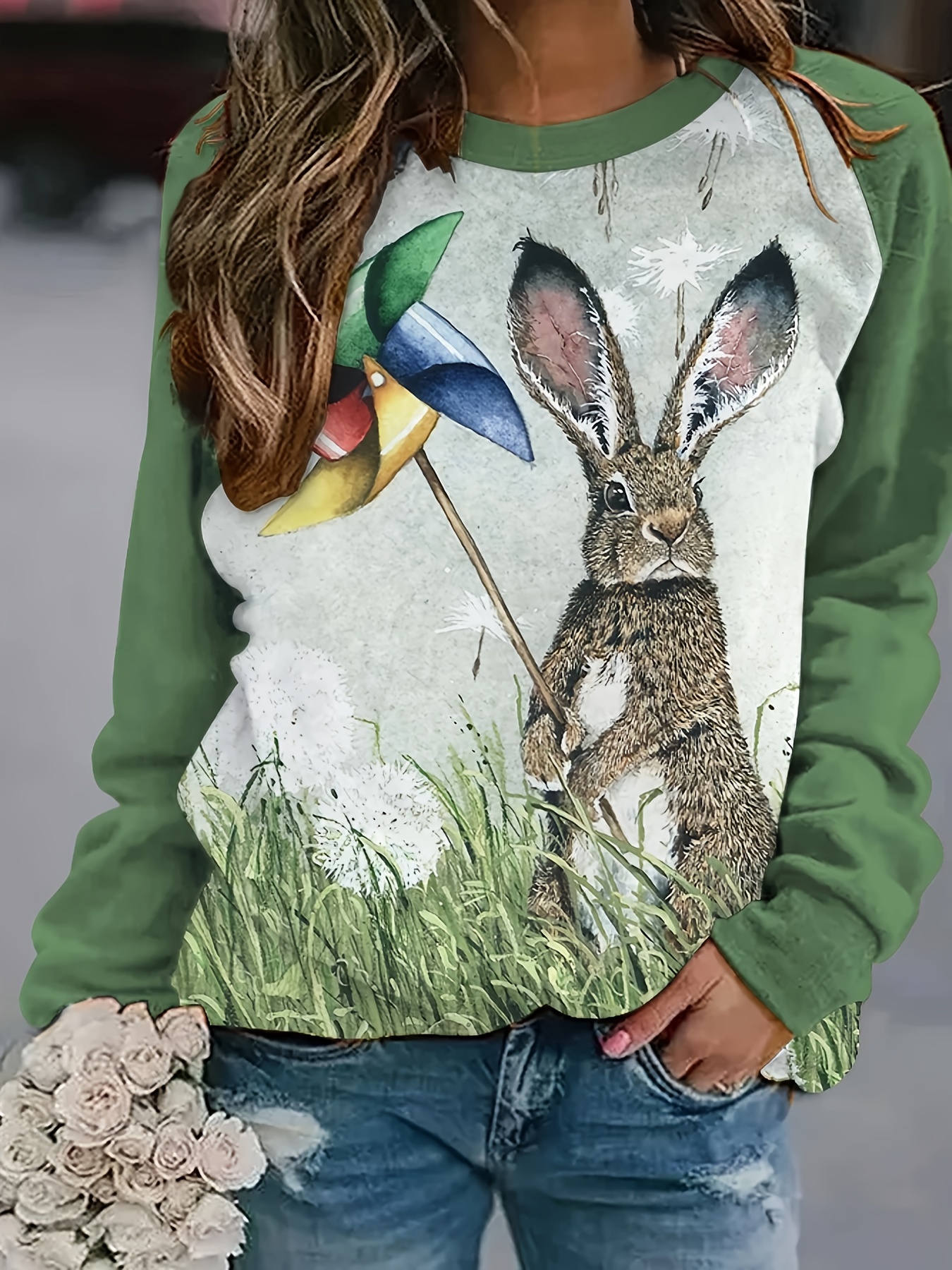 rabbit print shirt