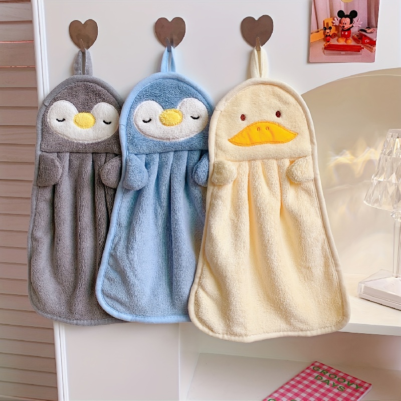 6 Pieces Child Face Towel Hanging Hand Towel Animal Washcloth Cute  Microfiber Absorbent Hand Towels Face Towels With Hanging Loop