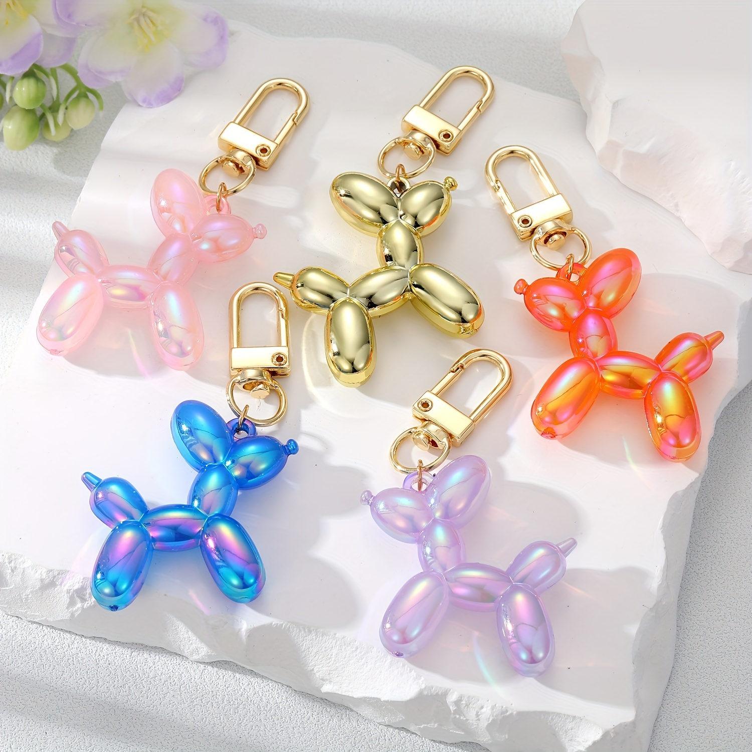 Bunny Keychain Gradient Color Cartoon Stainless Bell Rainbow Colors  Decorate Bow-knot Phone Car Couple Gift Bunny Bag Pendant Collection  Supply,Black 