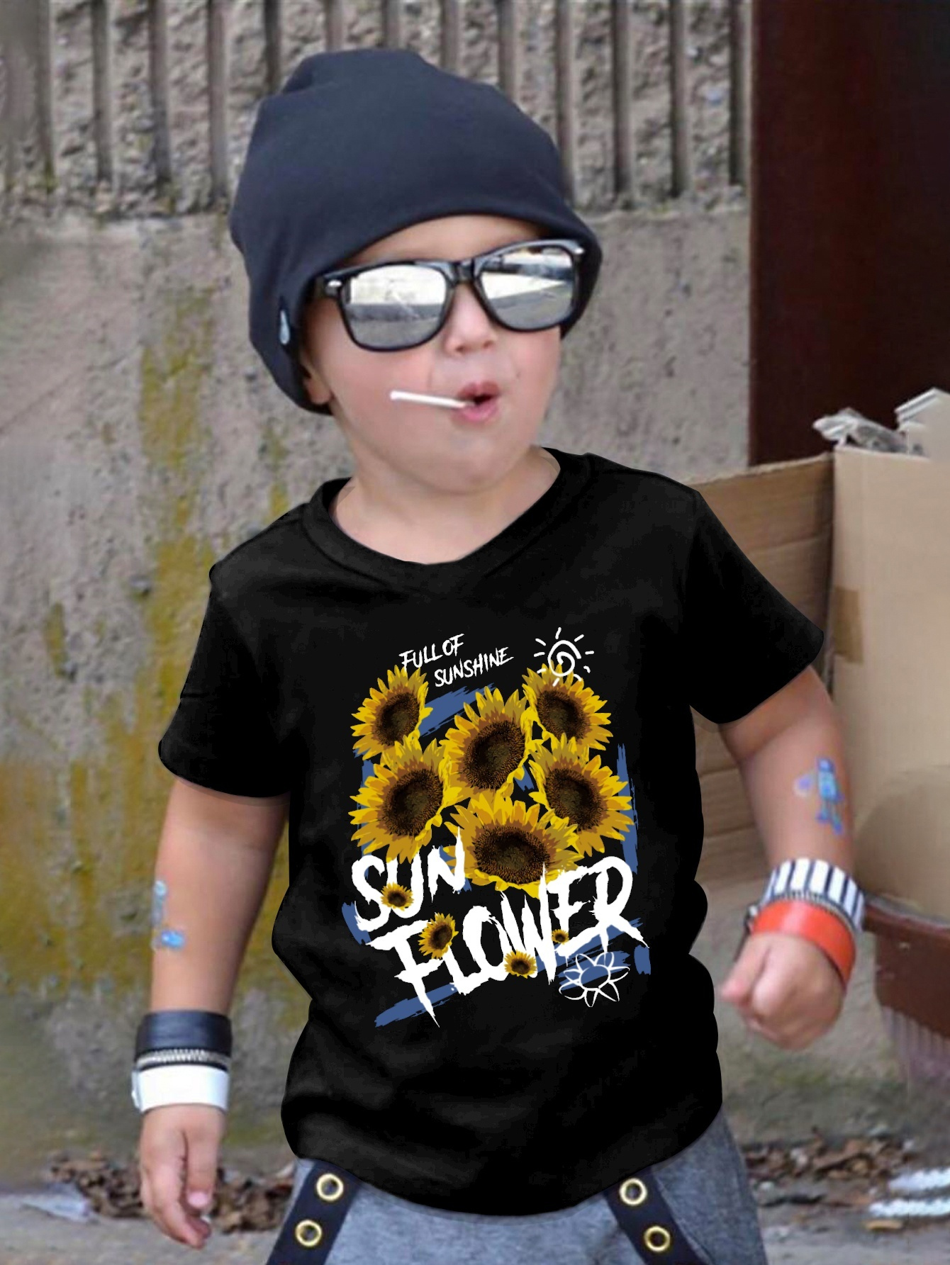 toddler boy sunflower shirt