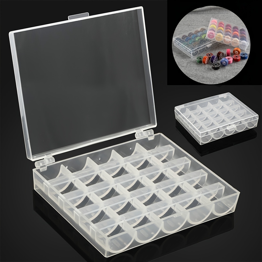 100pcs Plastic Floss Bobbins And Embroidery Thread Organiser Storage Box  With 98pcs Floss Number Stickers For Embroidery