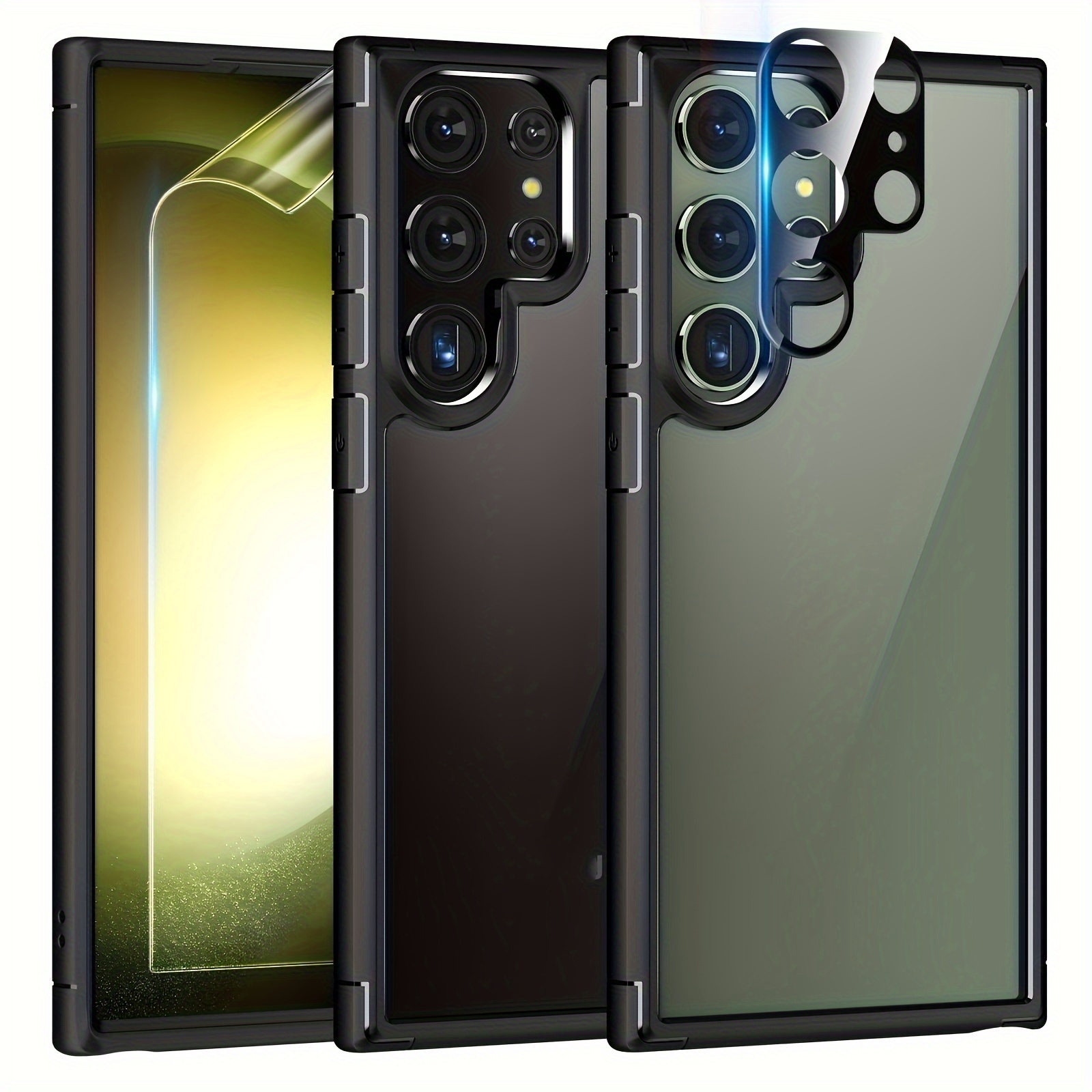 Confidentialité Magnétique Métal Bumper Anti-peeping Clear Case Compatible  Avec Samsung Galaxy S22 S22 + S22 Ultra