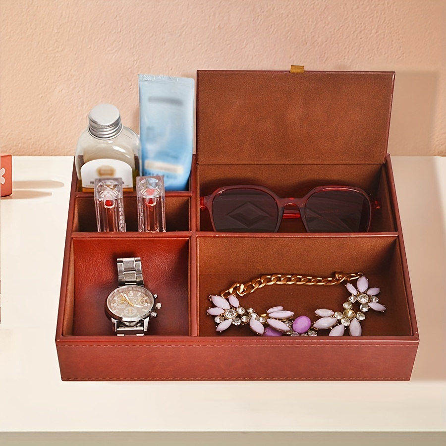 Mkono Organizador de almacenamiento de lentes de sol de madera, soporte de  pared, estante rústico para decoración del hogar, juego de 3, marrón