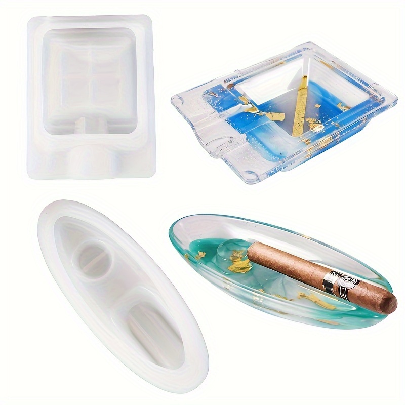 Resin Tray Mold Kit Diy Epoxy Resin Ashtray Cigarette - Temu