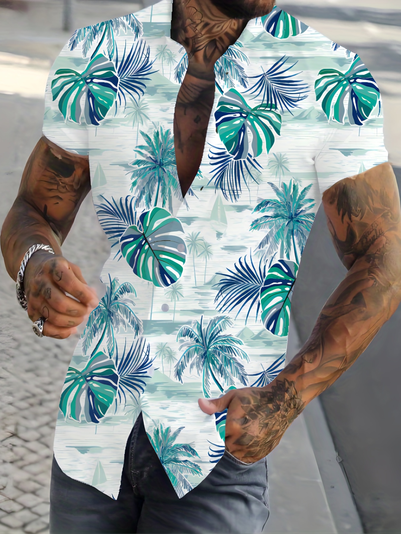 Mens Hawaiian Shirt Tall Short Sleeves Printed Hawaiian Shirt Button Down  Summer Aloha Casual Beach Shirts, P, Small : : Clothing, Shoes &  Accessories