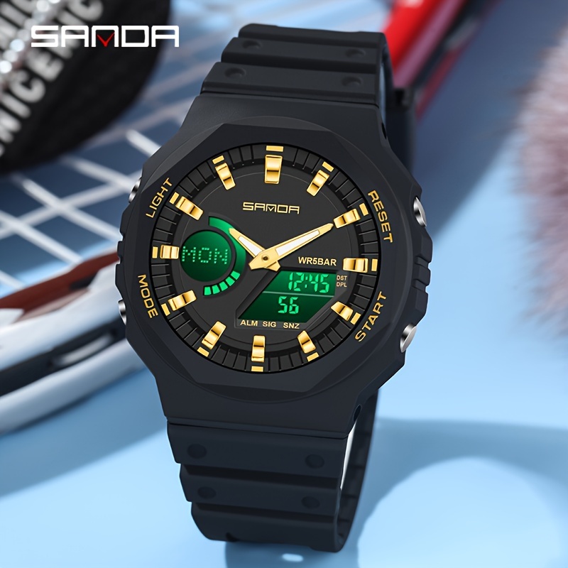 Sanda Boy's Instrument Dials Display Sports Reloj Natación - Temu