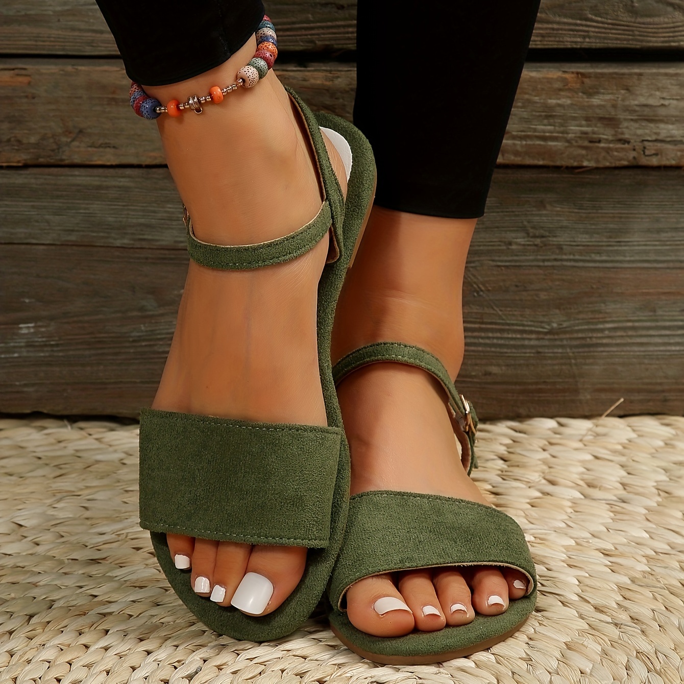 Green Sandals - Temu