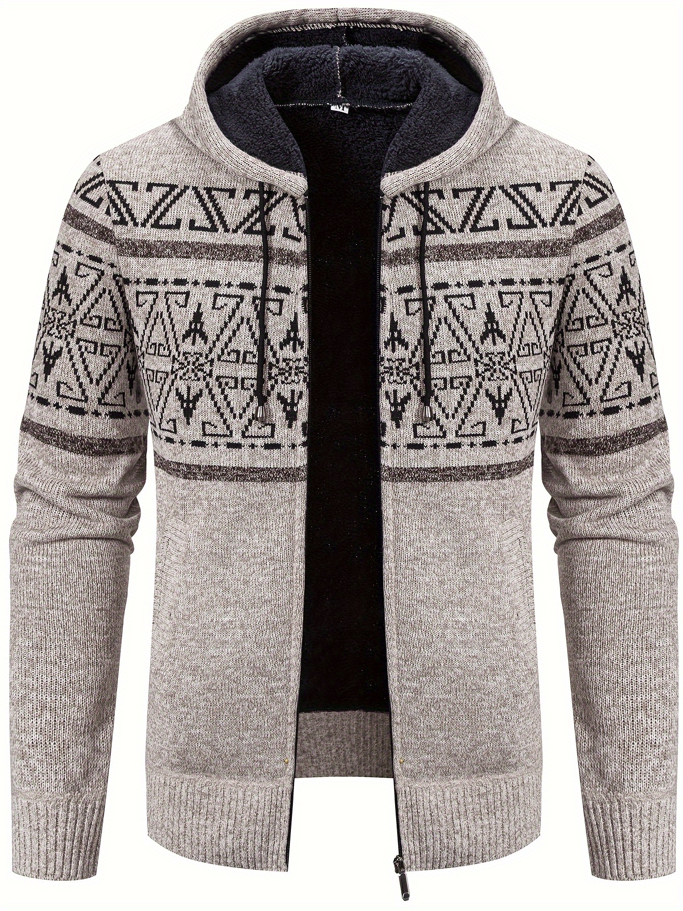 Mens cardigan cheap sweater with hood